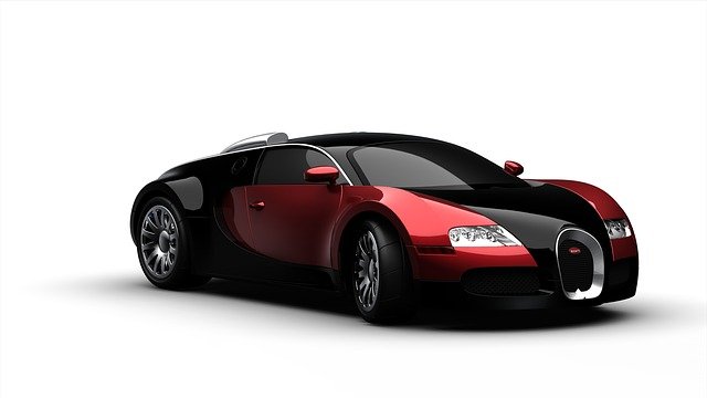 černočervený sportovní automobil
